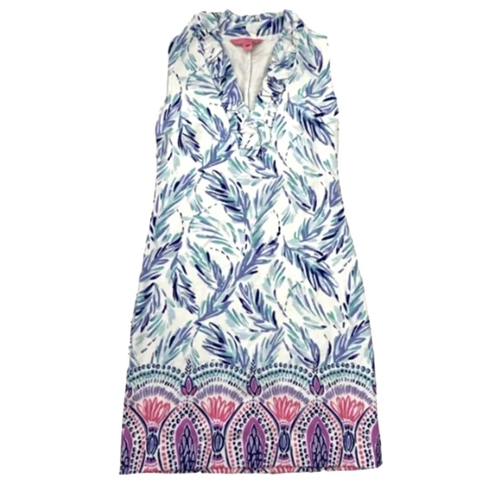 Lilly Pulitzer Tisbury Sleeveless Shift Dress Resort White Flock Together Sz S